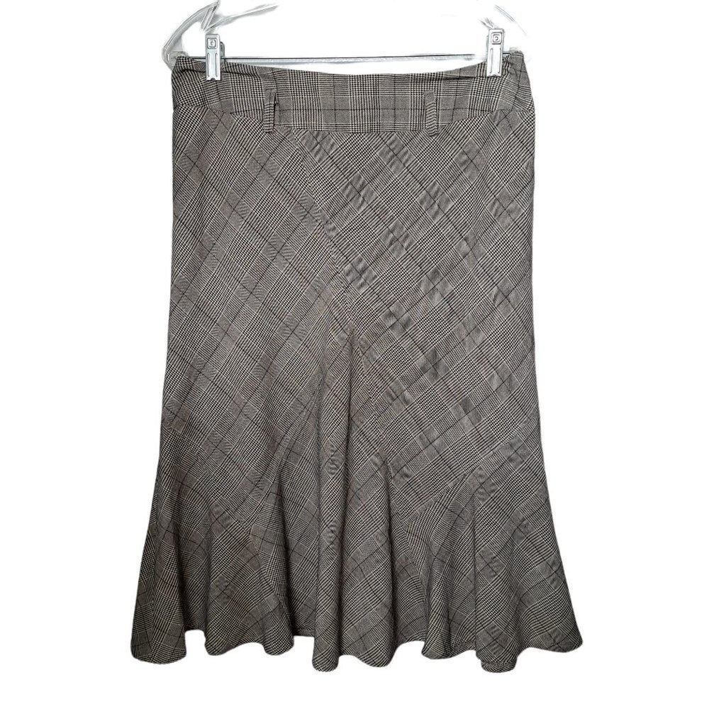 NEW Sandro Sportswear Gray Striped Mermaid Hem Skirt w/Built in Control …